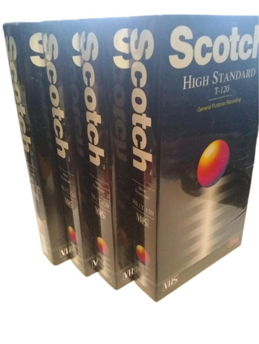 Scotch HS T120 Blank VHS Video Cassette Tapes 4 Pack FACTORY SEALED